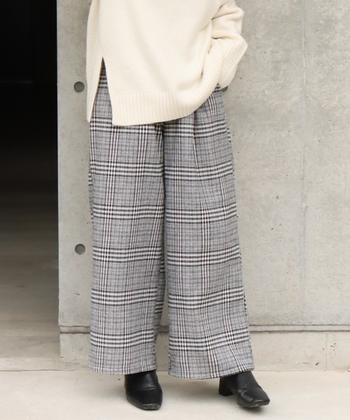libelle more(リベル モア)の「先染めチェック2タックパンツ(その他パンツ・レディース・グレー/ベージュ/ブラウン・M/L)」の13枚目の写真