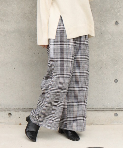 libelle more(リベル モア)の「先染めチェック2タックパンツ(その他パンツ・レディース・グレー/ベージュ/ブラウン・M/L)」の18枚目の写真
