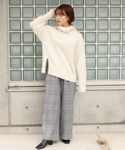 libelle more(リベル モア)の「先染めチェック2タックパンツ(その他パンツ・レディース・グレー/ベージュ/ブラウン・M/L)」の21枚目の写真