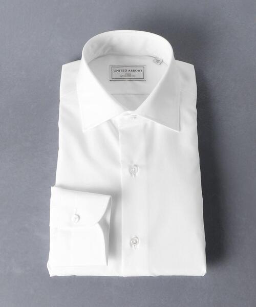 UNITED ARROWS(ユナイテッドアローズ)の「<UNITED ARROWS> イージーケア AG ブロード セミワイドカラー -イージーケア・抗菌防臭-(シャツ/ブラウス・メンズ・ホワイト/ライトブルー・37cm/38cm/39cm/42cm/36cm/43cm/41cm/40cm)」の1枚目の写真