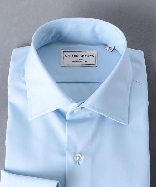 UNITED ARROWS(ユナイテッドアローズ)の「<UNITED ARROWS> イージーケア AG ブロード セミワイドカラー -イージーケア・抗菌防臭-(シャツ/ブラウス・メンズ・ホワイト/ライトブルー・37cm/38cm/39cm/42cm/36cm/43cm/41cm/40cm)」の6枚目の写真