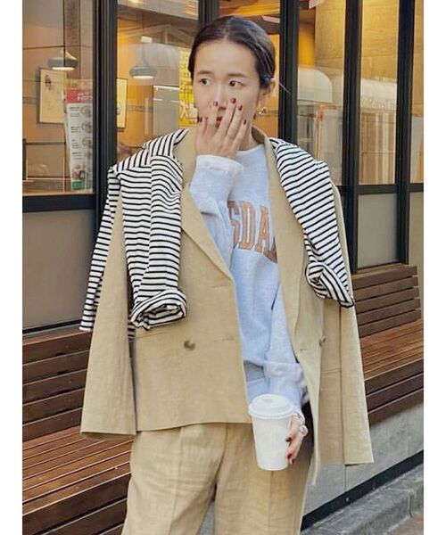 Ungrid(アングリッド)の「ビッグシルエットジャケット(テーラードジャケット・レディース・ベージュ/アイボリー・SMALL/MEDIUM)」の9枚目の写真