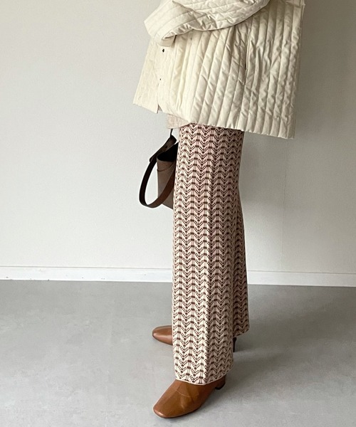 y/m by misato（イムバイミサト）の「ヴィンテージライクジャガードパンツ（その他パンツ・レディース・ブラック/ブラウン・FREE）」の14枚目の写真