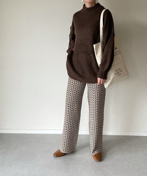 y/m by misato（イムバイミサト）の「ヴィンテージライクジャガードパンツ（その他パンツ・レディース・ブラック/ブラウン・FREE）」の13枚目の写真