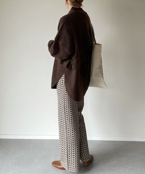 y/m by misato（イムバイミサト）の「ヴィンテージライクジャガードパンツ（その他パンツ・レディース・ブラック/ブラウン・FREE）」の7枚目の写真