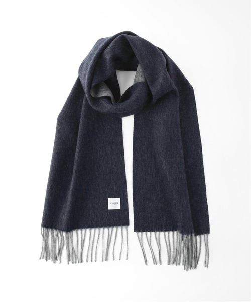 EDIFICE(エディフィス)の「EDIFICE オリジナル リバーシブル カシミアマフラー(マフラー・メンズ・ブラック/ネイビー/ブラウン/サックスブルー/キャメル・FREE)」の4枚目の写真