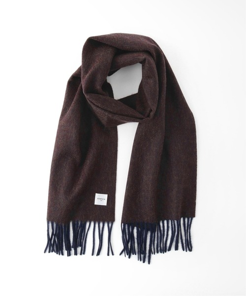 EDIFICE(エディフィス)の「EDIFICE オリジナル リバーシブル カシミアマフラー(マフラー・メンズ・ブラック/ネイビー/ブラウン/サックスブルー/キャメル・FREE)」の3枚目の写真