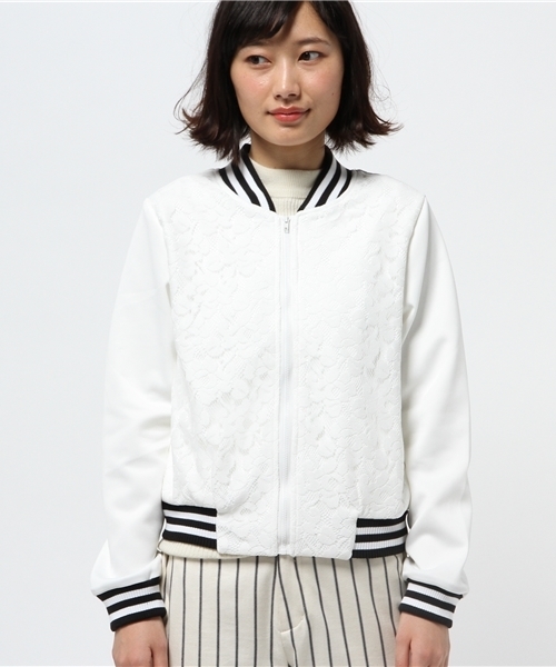 WEGO（ウィゴー）の「WEGO/レースラインブルゾン（ブルゾン・レディース・オフホワイト・FREE）」の11枚目の写真