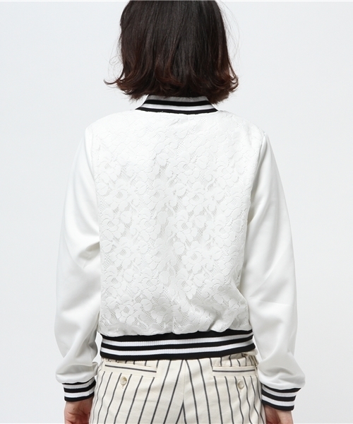 WEGO（ウィゴー）の「WEGO/レースラインブルゾン（ブルゾン・レディース・オフホワイト・FREE）」の5枚目の写真