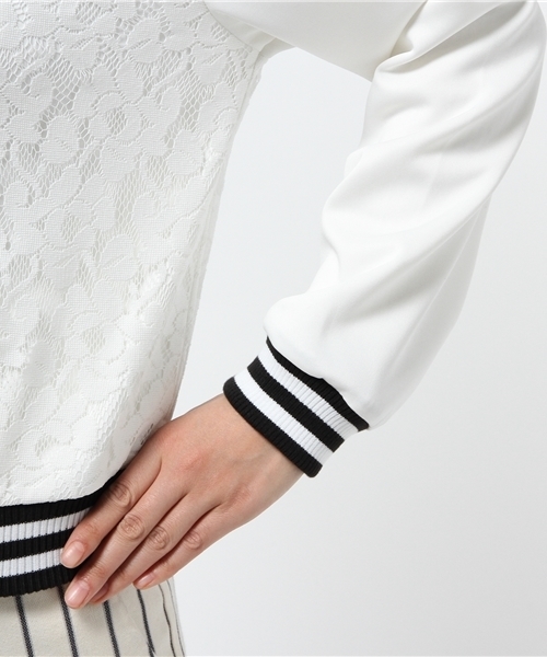 WEGO（ウィゴー）の「WEGO/レースラインブルゾン（ブルゾン・レディース・オフホワイト・FREE）」の7枚目の写真