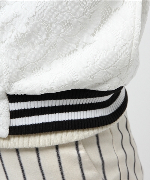 WEGO（ウィゴー）の「WEGO/レースラインブルゾン（ブルゾン・レディース・オフホワイト・FREE）」の9枚目の写真