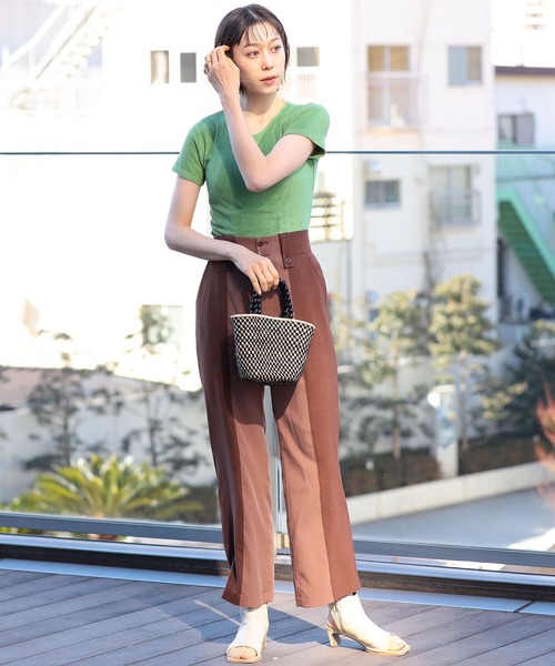 Ray BEAMS（レイビームス）の「Ray BEAMS / ストレッチ パイル Tシャツ（Tシャツ/カットソー・レディース・オフホワイト/ケリー/ブルー系その他2・ONE SIZE）」の16枚目の写真