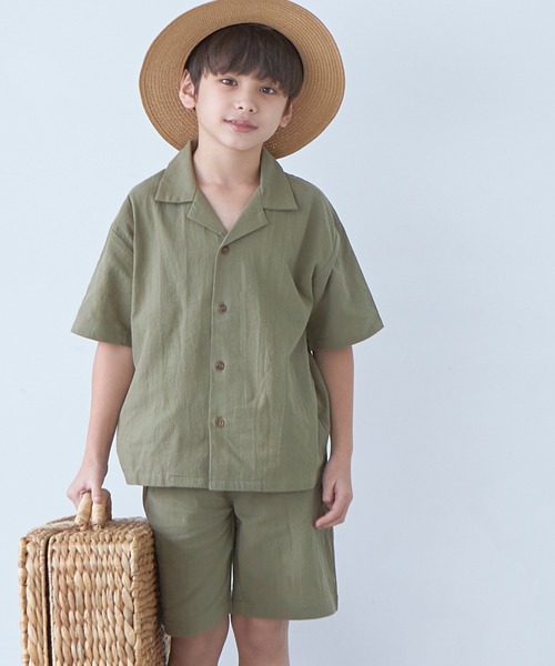 pairmanon（ペアマノン）の「開襟シャツセットアップ