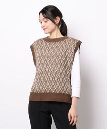 Lugnoncure | ジャカード編みベスト(ベスト)