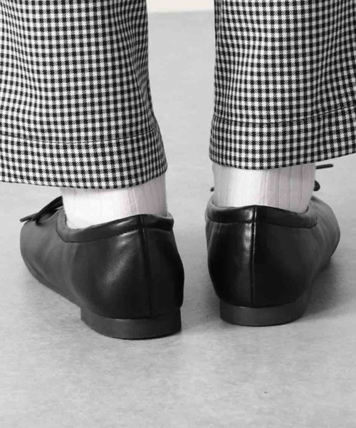 cepo(セポ)の「スクエアトゥ シャーリングバレエシューズ(バレエシューズ・レディース・ブラック/オフホワイト/ライム・M/L)」の7枚目の写真