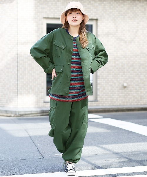 チチカカ（チチカカ）の「【ユニセックス】ノーカラーミリタリー