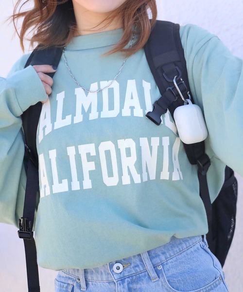 Champion（チャンピオン）の「【Champion】カレッジプリントロンＴ（Tシャツ/カットソー・レディース・ダークグレー/ホワイト/グリーン・M/L）」の13枚目の写真