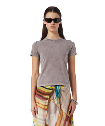 DIESEL | レディース Tシャツ クルーネック 半袖 製品染め(Tシャツ/カットソー)