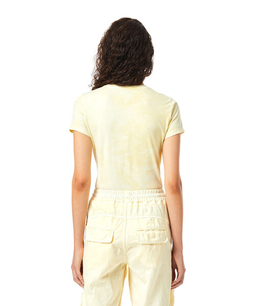 DIESEL(ディーゼル)の「レディース Tシャツ クルーネック 半袖 製品染め(Tシャツ/カットソー・レディース・パープル/オレンジ/イエロー・SMALL/LARGE/MEDIUM/X-LARGE)」の9枚目の写真