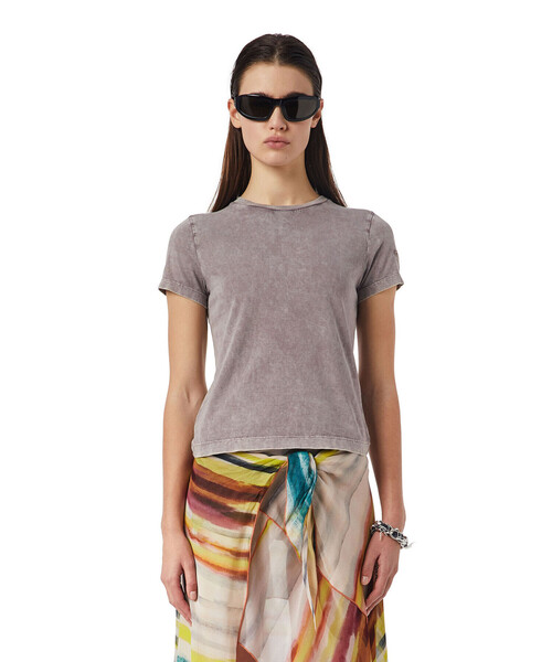 DIESEL(ディーゼル)の「レディース Tシャツ クルーネック 半袖 製品染め(Tシャツ/カットソー・レディース・パープル/オレンジ/イエロー・SMALL/LARGE/MEDIUM/X-LARGE)」の22枚目の写真