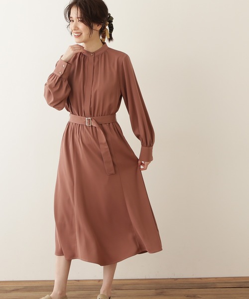セール バンドカラーとろみワンピース ワンピース N N Natural Beauty Basic エヌエヌナチュラルビューティーベーシック のファッション通販 Zozotown