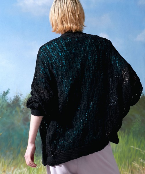 ENDER PRODUCTS(エンダープロダクツ)の「ビッグシルエット レース編みVネックニットカーディガン 【ENDER PRODUCTS/エンダープロダクツ】(カーディガン/ボレロ・メンズ・ブラック/グレー/レッド/グリーン系・M/L)」の16枚目の写真