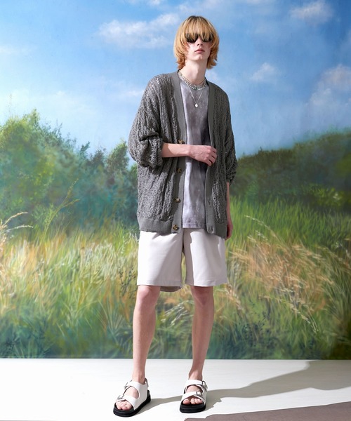 ENDER PRODUCTS(エンダープロダクツ)の「ビッグシルエット レース編みVネックニットカーディガン 【ENDER PRODUCTS/エンダープロダクツ】(カーディガン/ボレロ・メンズ・ブラック/グレー/レッド/グリーン系・M/L)」の18枚目の写真