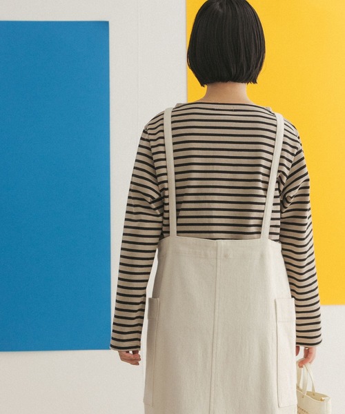 FORK&SPOON(フォークアンドスプーン)の「FORK&SPOON ボートネックボーダー(Tシャツ/カットソー・レディース・グリーン系その他/ブルー系その他/ホワイト系その他/ブラック系その他・1/2)」の1枚目の写真