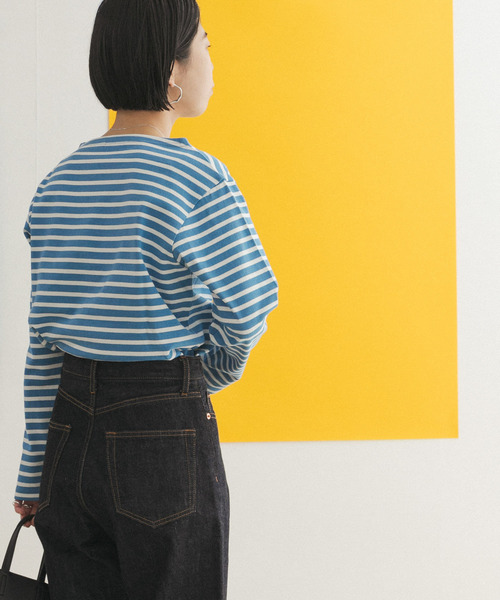 FORK&SPOON(フォークアンドスプーン)の「FORK&SPOON ボートネックボーダー(Tシャツ/カットソー・レディース・グリーン系その他/ブルー系その他/ホワイト系その他/ブラック系その他・1/2)」の7枚目の写真