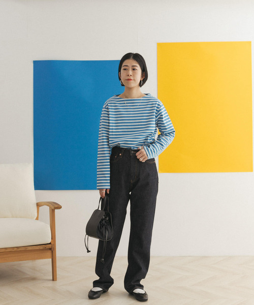 FORK&SPOON(フォークアンドスプーン)の「FORK&SPOON ボートネックボーダー(Tシャツ/カットソー・レディース・グリーン系その他/ブルー系その他/ホワイト系その他/ブラック系その他・1/2)」の10枚目の写真