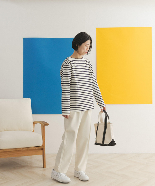 FORK&SPOON(フォークアンドスプーン)の「FORK&SPOON ボートネックボーダー(Tシャツ/カットソー・レディース・グリーン系その他/ブルー系その他/ホワイト系その他/ブラック系その他・1/2)」の15枚目の写真