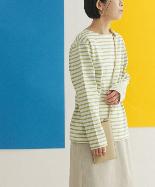 FORK&SPOON(フォークアンドスプーン)の「FORK&SPOON ボートネックボーダー(Tシャツ/カットソー・レディース・グリーン系その他/ブルー系その他/ホワイト系その他/ブラック系その他・1/2)」の21枚目の写真