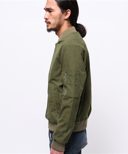 WEGO(ウィゴー)の「WEGO/フライフロントMA-1(ミリタリージャケット・メンズ・ブラック/カーキ・MEDIUM/LARGE)」の7枚目の写真