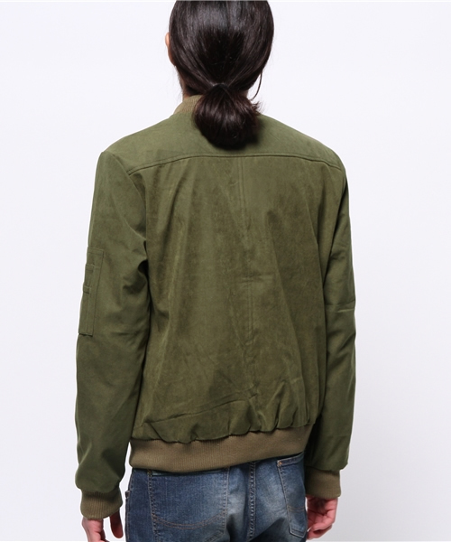 WEGO(ウィゴー)の「WEGO/フライフロントMA-1(ミリタリージャケット・メンズ・ブラック/カーキ・MEDIUM/LARGE)」の8枚目の写真