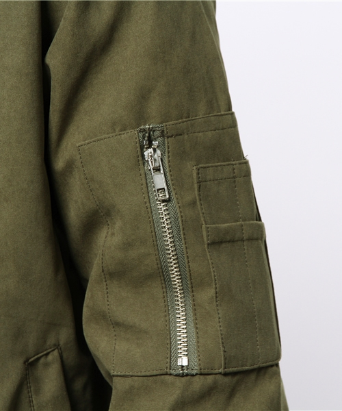 WEGO(ウィゴー)の「WEGO/フライフロントMA-1(ミリタリージャケット・メンズ・ブラック/カーキ・MEDIUM/LARGE)」の12枚目の写真