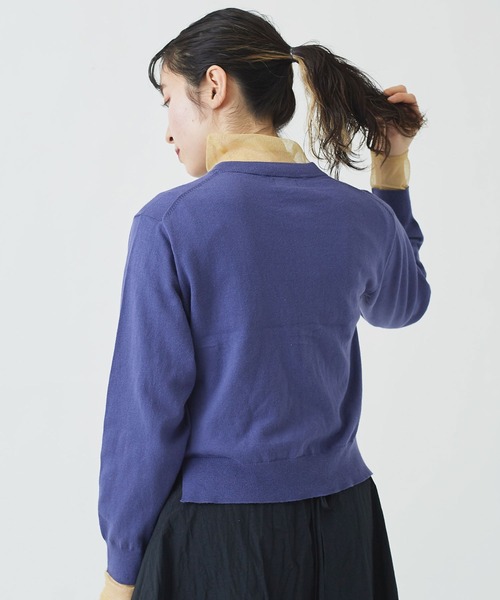 I am I in fact...(アイアムアイインファクト)の「コットン数字刺繍クルーカーディガン(カーディガン/ボレロ・レディース・イエロー/パープル/ブラック/ピンク/グリーン・FREE)」の22枚目の写真