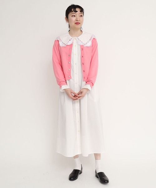 I am I in fact...(アイアムアイインファクト)の「コットン数字刺繍クルーカーディガン(カーディガン/ボレロ・レディース・イエロー/パープル/ブラック/ピンク/グリーン・FREE)」の13枚目の写真