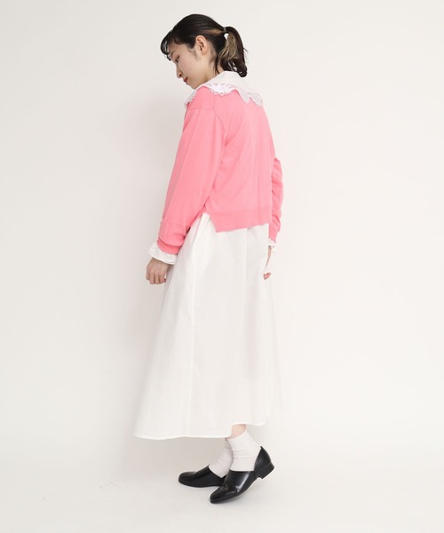 I am I in fact...(アイアムアイインファクト)の「コットン数字刺繍クルーカーディガン(カーディガン/ボレロ・レディース・イエロー/パープル/ブラック/ピンク/グリーン・FREE)」の14枚目の写真