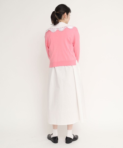 I am I in fact...(アイアムアイインファクト)の「コットン数字刺繍クルーカーディガン(カーディガン/ボレロ・レディース・イエロー/パープル/ブラック/ピンク/グリーン・FREE)」の15枚目の写真