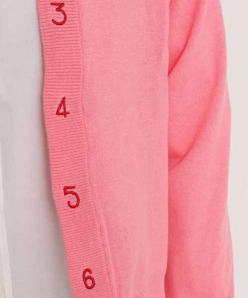 I am I in fact...(アイアムアイインファクト)の「コットン数字刺繍クルーカーディガン(カーディガン/ボレロ・レディース・イエロー/パープル/ブラック/ピンク/グリーン・FREE)」の6枚目の写真