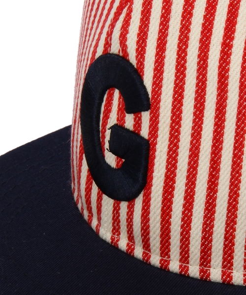 green label relaxing（グリーンレーベルリラクシング）の「GLR Gワッペンキャップ◆（キャップ・キッズ・レッド/コバルトブルー・52cm/54cm）」の5枚目の写真