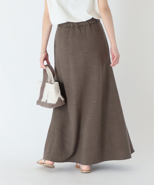 JOURNAL STANDARD relume(ジャーナルスタンダード レリューム)の「リネンコットンカットオフAラインスカート(スカート・レディース・カーキ・38/36)」の11枚目の写真