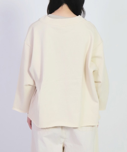 ARTEPOVERA（アルテポーヴェラ）の「[ARTE POVERA] 21sp10 30/裏毛 Vネック８分袖トレーナー（Tシャツ/カットソー・レディース・ホワイト系その他・FREE）」の4枚目の写真
