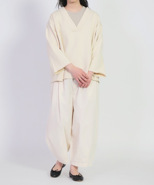 ARTEPOVERA（アルテポーヴェラ）の「[ARTE POVERA] 21sp10 30/裏毛 Vネック８分袖トレーナー（Tシャツ/カットソー・レディース・ホワイト系その他・FREE）」の8枚目の写真