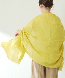 PAPILLONNER（パピヨネ）の「PAPILLONNER/パピヨネ/大判なので、日よけにも使えるリネンストール（ストール/ショール）」