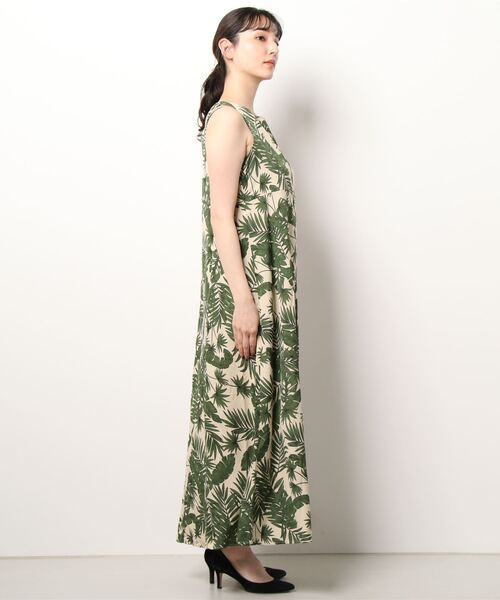 coca（coca）（コカ）の「リーフ柄リゾートワンピース（ワンピース・レディース・ベージュ・SHORT/LONG）」の12枚目の写真