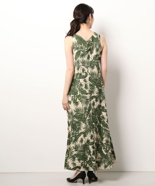 coca（coca）（コカ）の「リーフ柄リゾートワンピース（ワンピース・レディース・ベージュ・SHORT/LONG）」の13枚目の写真