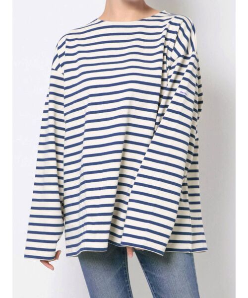 ORCIVAL（オーシバル）の「B243_CREW NECK L/S P.O.（Tシャツ/カットソー・レディース・グリーン/ピンク/イエロー/レッド/ネイビー・FREE）」の3枚目の写真