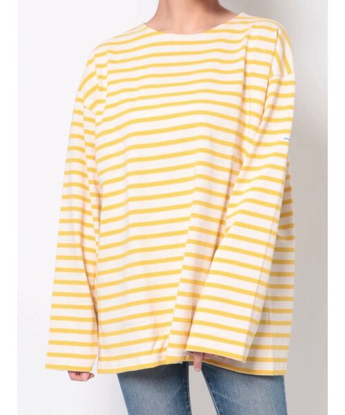 ORCIVAL（オーシバル）の「B243_CREW NECK L/S P.O.（Tシャツ/カットソー・レディース・グリーン/ピンク/イエロー/レッド/ネイビー・FREE）」の4枚目の写真