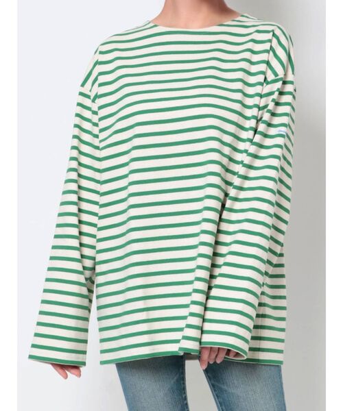 ORCIVAL（オーシバル）の「B243_CREW NECK L/S P.O.（Tシャツ/カットソー・レディース・グリーン/ピンク/イエロー/レッド/ネイビー・FREE）」の2枚目の写真